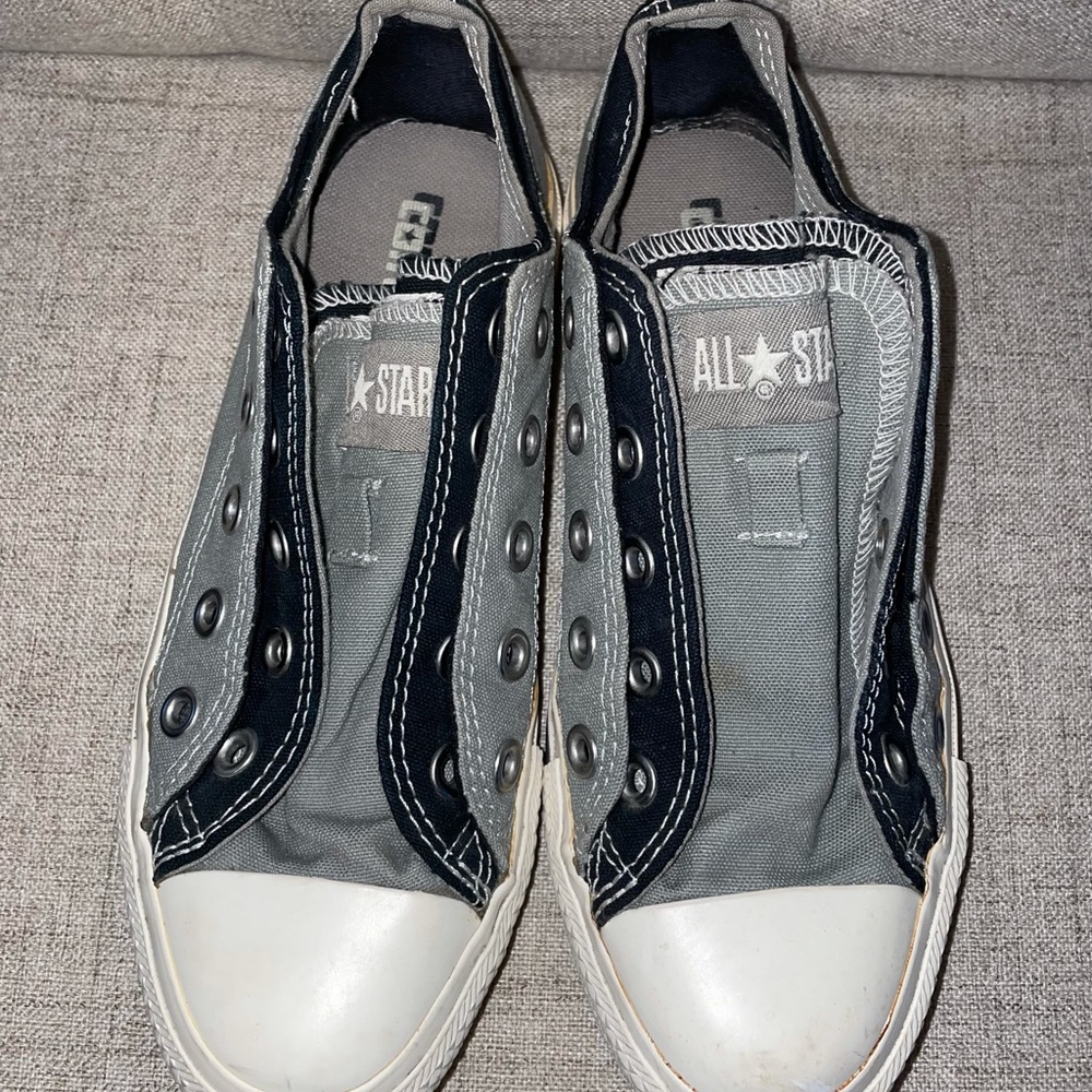 Black and Grey Low Top Converse